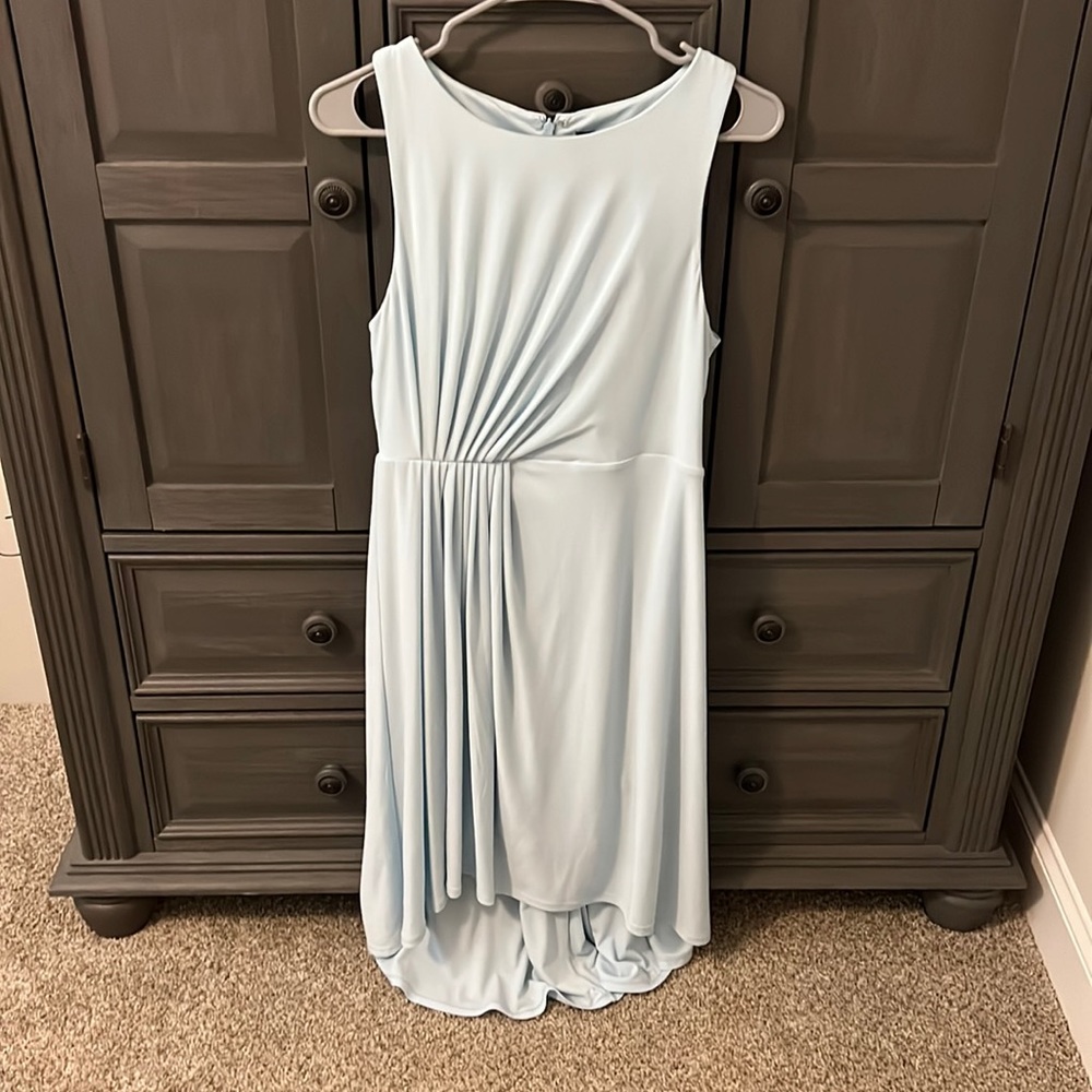 High-low mint dress